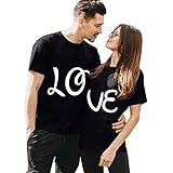 Womens Valentine's Day Letter Printed Short Sleeve Tops Blouse T-Shirt