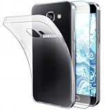 [HelloCase] Hülle für Samsung Galaxy A5 2016 Silikon Klar, Farblos, Transparent, Schutzhülle, Handyhülle + Hartglas 2.5D 9H