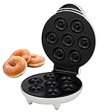 Mini-Donut-Maker | 1200 W elektrische Donut-Maschine,Donut-Maker mit 7 Mulden und Antihaftbeschichtung, kompakte Donut-Maschine für den Frühstückstee am Nachmittag Woyufen