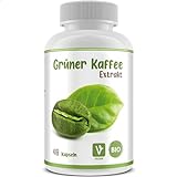 Grüner Kaffee Extrakt - Chlorogensäure - Hochdosiert - Bio & Vegan - 48 Kapseln à 500 mg - Deutsche Herstellung - Nahrungsergänzungsmittel