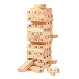 Klassischer hölzerner Rollturm Spiel Bausteine geeignet für Kinder und Erwachsene, große Familien, Partys, Brettspiele, Mathematik, geeignet für Kinder 3 4 5 pädagogisches Spielzeug