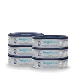 Angelcare Original Nachfüllkassetten Classic/Dress-Up XL, 6er-Pack, hält bis zu 12 Monate, 5x weniger Folienverb