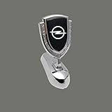 Auto Emblem für Opel Adam 2012 2013 2014 2015, 3D Logo Abzeichen Aufkleber Plakette Stickers Motorhaube Karosserie Selbstklebend Metall Zubehör,Silver