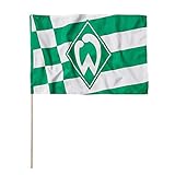 Unbekannt SV Werder Bremen Fahne/Stockfahne ** Karo und Streifen ** 60 x 40 cm