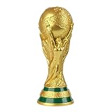 World Cup 2022,World Football Trophy Replica,Home/Office Resin Ornament Für Souvenir, Fans, Sammlung, Home Decoration, Geschenk (Color : Gold, Size : 36.8cm)