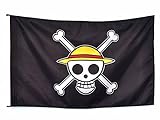 One Piece Flagge mit Jolly Roger | Fahne der Strohhutbande von Monkey D. Ruffy | 97x64 cm