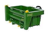 Rolly Toys rollyBox John Deere Traktoranhänger (Kippfunktion, Farbe grün, für Kinder von 3-10 Jahre, für Trettraktor) 408931
