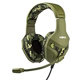 Konix PS-400 Camo – Gaming-Kopfhörer, PS4, Camouflage, kompatibel mit Xbox One, PC, Tablet, Smartphone – hohe Audio-Qualität – Gaming Headset mit Mikrofon, NATO, Normal