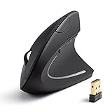 Anker 2.4G Wireless Maus Vertikale Ergonomische Funkmaus Vertical Mouse Kabellos für Windows,Mac OS,USB,800/1200/1600 DPI,5 Tasten(Generalüberholt)