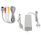 DARLINGTON & Sohns Kabel Set für Nintendo Wii Ladekabel Ladegerät Netzteil + TV Kabel Scart Kabel Stromkabel AC Adapter