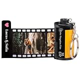 Wanapix | Schlüsselanhänger Filmrolle mit Fotos | Personalisierter Schlüsselring mit 10 Fotos | Kodak Film Schlüsse Anhänger mit Ihren Fotos darauf | Originelles Geschenk | Foto Black