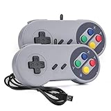 Rii USB Classic Controller Gamepad Joypads (2 Pack, 1.5M), klassischer USB Gamepad-Joystick, PC Super Classic Joypad-Gamestick für PC, Raspberry Pi, Windows MAC Liunx,