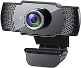 Webcam mit mikrofon, 1080P HD Streaming USB Computer Webcam [Plug and Play] [30fps] für PC-Video Konferenzen/Anrufe/Spiele, Laptop/Desktop Mac, Skype/YouTube/Zoom/Facetime