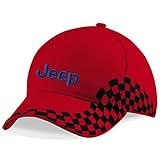 Jeep Bestickte Logo Baseball Cap Mütze VIP Premium Qualität - k 1 046 - ROT-VIP
