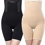 O³ Miederhose Bauch weg stark formend, Größe XS – 4XL Schwarz oder Nude, Body Shapewear, Damen Unterwäsche (Schwarz XL/XXL)