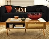 Lisa Design Charles - einzelsofa 4-Sitzer aus Strukturiertem Samt Schw
