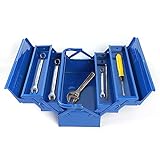 SHZICMY Werkzeugbox Werkzeugkasten 5 Fächer Metall Werkzeugkiste leer Werkzeugkoffer