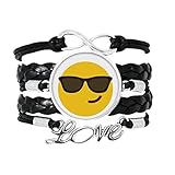 DIYthinker Sonnenbrille, cooles gelbes süßes Online-Chat-Armband, Liebes-Accessoire, gedrehtes Leder, Strickseil, Armband, Geschenk