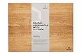 QONTUR Essentials Schneidebrett Holz aus Eiche massiv | 40x30 cm großes Holz Küchenbrett | Regional gefertigt | Holzbrett Küche groß | Hygienisches Holzschneidebrett
