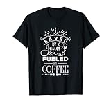 Glaube Zitate – Saved by Jesus Fueled by Coffee T-Shirt