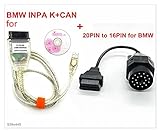 WANSHIDA QiQi Shop Passt für BMW INPA K. Kann inpa k dcan USB OBD2. Schnittstelle INPA. Ediabas fit für BMW Mit 20-pin-Anschluss !!! 20 Pin (Color : BMW 20 Pin with INPA)