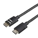 Amazon Basics – Umflochtenes HDMI-Kabel, Premium-Zertifizierung, unterstützt Ethernet, 3D, 4K HDR und ARC (4K bei 60 Hz, 18 Gibt/s), 1,8 m