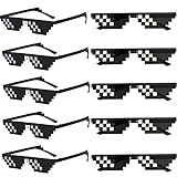FSMILING Thug Life Sonnenbrille für Erwachsene und Kinder 8 Bit Mosaik Gläser Unisex, klein, 10 Stück, Tinny