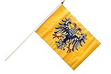 Flaggenfritze Stockflagge/Stockfahne Heiliges Römisches Reich Deutscher Nation nach 1400 + gratis Sticker