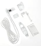 GARDINIA Seitenzug-Zubehör, Umbau-Set für EASYFIX Rollos, Ersatzteil zum Kleben oder Klemmen, Montage ohne Bohren, Klemmträger verstellbar, Transp