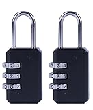 CP 3-stelliges Zahlenschloss (2er-Pack) – robust, langlebig, wetterfest, Schlösser für Fitnessstudio, Schule, Reisen und Schließfächer, einfaches Zurücksetzen und Anti-Rost-Desig