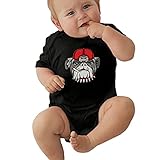 Baby Onesies Interessant Cool Hat Bulldog Smoking Pipe Poster Baby Bodys Unisex Infant Kurzarm Body Gr. 2 Jahre, Schwarz