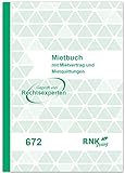 RNK 672 - Mietbuch Wohnungsmietvertrag, 32 Seiten, 12 x 17 cm, 1 Stück