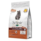 Schesir Cat Sterilized Huhn, Katzenfutter trocken für sterilisierte Katzen, Trockenfutter im Beutel, 1er Pack (1 x 400 g)