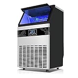 DRSM Eismaschine für Nuggets auf der Arbeitsplatte, tragbare Eiswürfelmaschine, selbstreinigendes, geräuscharmes LED-Display – perfekt für Wasserflaschen, Mixgetränke