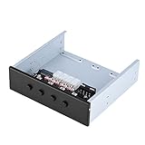 Richer-R HDD Power Control Switch, 4 Schalter Festplattenlaufwerk SATA Drive Switcher Umschalter mit IDE 2xSATA 15Pin Schnittstellen für Desktop PC Computer optisches Laufwerk