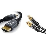 CSL - 8k HDMI Kabel 2.1 3 Meter - 8K @ 60Hz 4K @ 120Hz mit DSC - HDMI 2.1 2.0a 2.0b - 3D - Highspeed Ethernet - HDTV - UHD II - Dynamic HDR-10+ & KabelDirekt - Optisches Kabel/Toslink Kabel - 3m