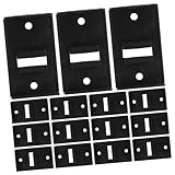 CRILSTYLEO 50 Stück Schranksockel Federklemmen Beinclips Für Möbelsockel Mini-klemmen Schrank-kickboard-schnalle Möbelfußsockelschnallen Griffe Sockelclips Runde Bildclips Plastik Black