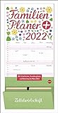 Familienplaner plus Tasche - Kalender 2022- Heye-Verlag - Familienkalender - Mit 5 Spalten und viel Platz zum Eintragen - 21 cm x 45 cm - Küchenkalender