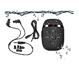 SEWOBYE 8GB Wasserdichter MP3 Player zum Schwimmen und Laufen mit 16 Stunden Spielzeit, MP3 Player Wasserdicht mit Unterwasser Kopfhörer (3 Arten Ohrhörer), mit Shuffle Funktion (Black)