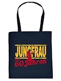 Stofftasche - Jungfrau - Seit 60 Jahren - lustig Bedruckte Umhängetasche als Geschenk zum 60. Geburtstag - Baumwolltasche Tragetasche mit witzigem Spruch