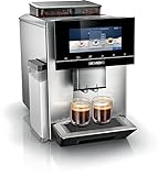 Siemens TQ907R03 EQ900 Kaffeevollautomat, dualBean System, BaristaMode, eGrinder, beanIdent System, 6,8' iSelect Display, Home Connect App, Edelstahl