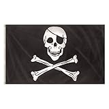 Henbrandt - Jolly Roger Piraten Flagge - 150cm x 90cm - 1 Packung