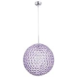 Decken Pendel Lampe Kristall Kugel Strahler Wohn Zimmer Beleuchtung Leuchte purple