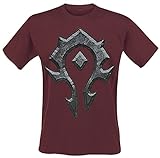 World of Warcraft Horde Logo Männer T-Shirt Burgund XL