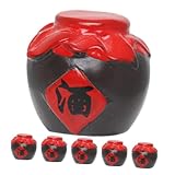 UPKOCH 6st Puppenhaus Dekoratives Mini-Ornament Mini-weinglas-Modell Tiny House-Accessoires Mini-hausverzierung Mini Weinkrug Miniatur-weinglas Mini-hausornamente Plastik Black