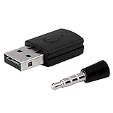 PAPABA 4.0 Dongle 3.5mm Headset USB 2.0 Receptor for PS4 Black