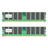 fasient1 DDR 2 GB Kit (2 X 1 GB) 400 MHz PC-3200 Desktop-Computer-Speichermodul RAM 2,6 V 184-Pin-RAM-Speichermodul Doppelseitiges 16-Korn-DDR Voll Kompatibel für AMD