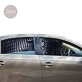 ZATOOTO Sonnenschutzrollo Auto (2 Stück), Sonnenschutz Auto Vorhang Zum Blockieren Von UV-Strahlen und Zum Schutz Der Privatsphäre, Verbessert, Verdickt, Schwarz