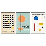 Bauhaus-Ausstellung abstrakte geometrische Wandbilder, minimalistische Poster und Drucke, rahmenlose LeinwandbilderA2 45x60cm