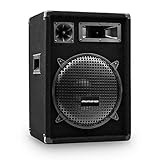 auna Pro PW - passiver PA-Lautsprecher PA-Box, 3-Wege-Bauweise, Piezo-Hochtöner, Horn-Mitteltöner, Impedanz: 8 Ohm, schwarz, Subwoofer, Belastbarkeit: 300 Watt RMS / 600 Wmax.